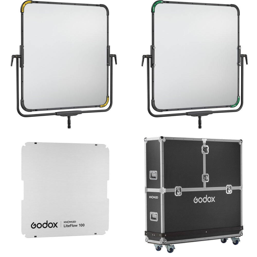 Godox KNOWLED LiteFlow 100 Double-Sided Reflector | 40 x 40", Travel Kit