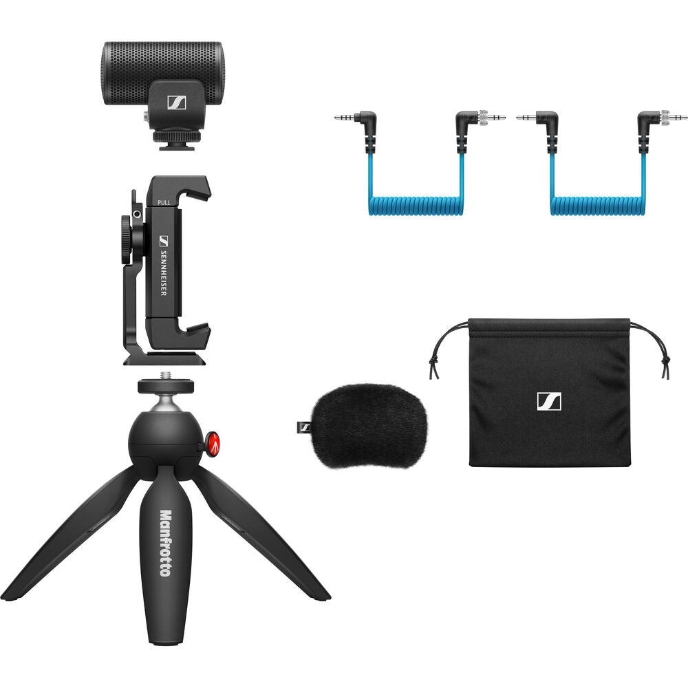 Sennheiser MKE 200 Mobile Kit Ultracompact Camera-Mount Directional Microphone with Smartphone Recording Bundle