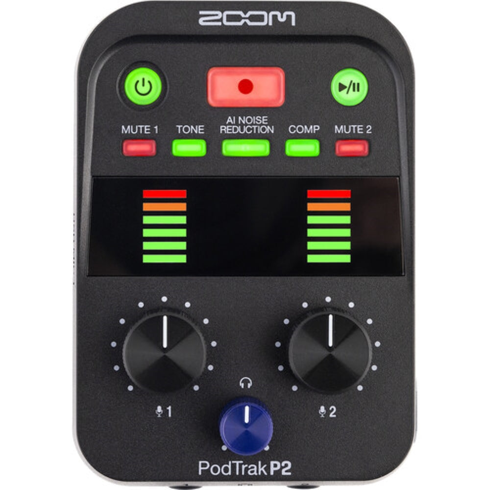 Zoom PodTrak P2 Dual USB Mic Recorder for Podcasters