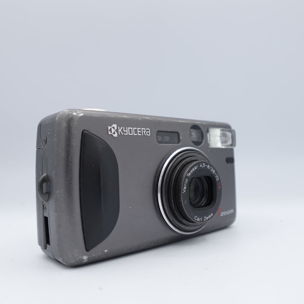 Used Yashica Kyocera T Zoom 35mm Point and Shoot Camera | Grey | U8