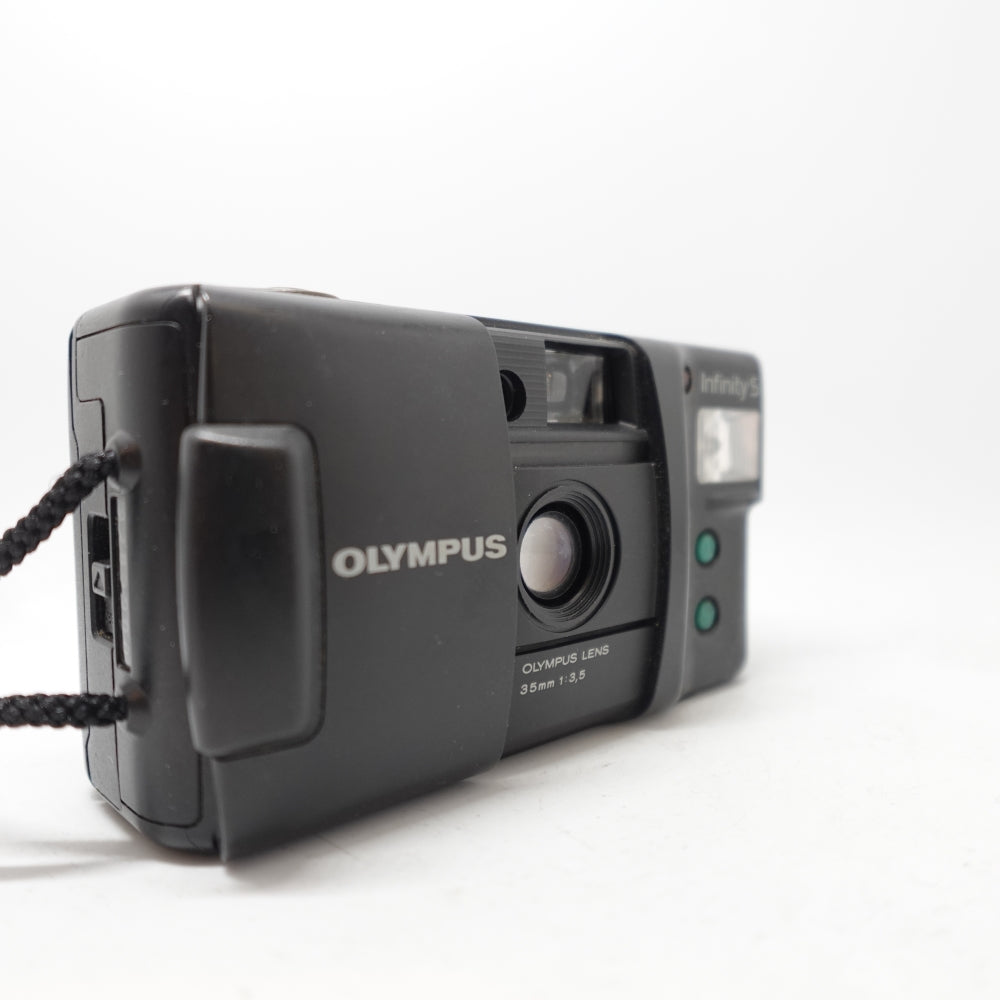 Used Olympus Infinity S 35mm Point and Shoot Camera | Black | U8+