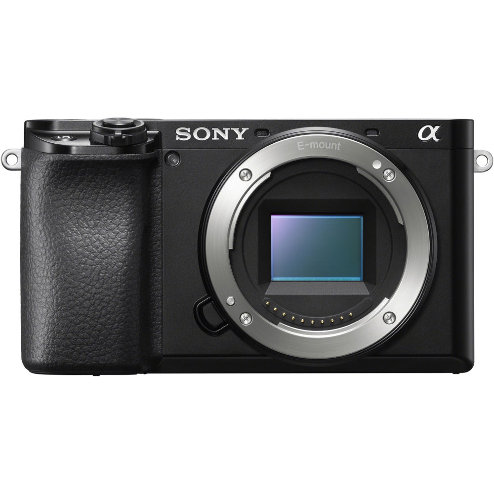 Sony Alpha a6100 Mirrorless Digital Camera (Body Only) Bundle with Sigma 23mm f/1.4 DC DN Contemporary Lens + 64GB Card + UV Filter + Cleaning Kit + Camera Shoulder Bag (12 Items)