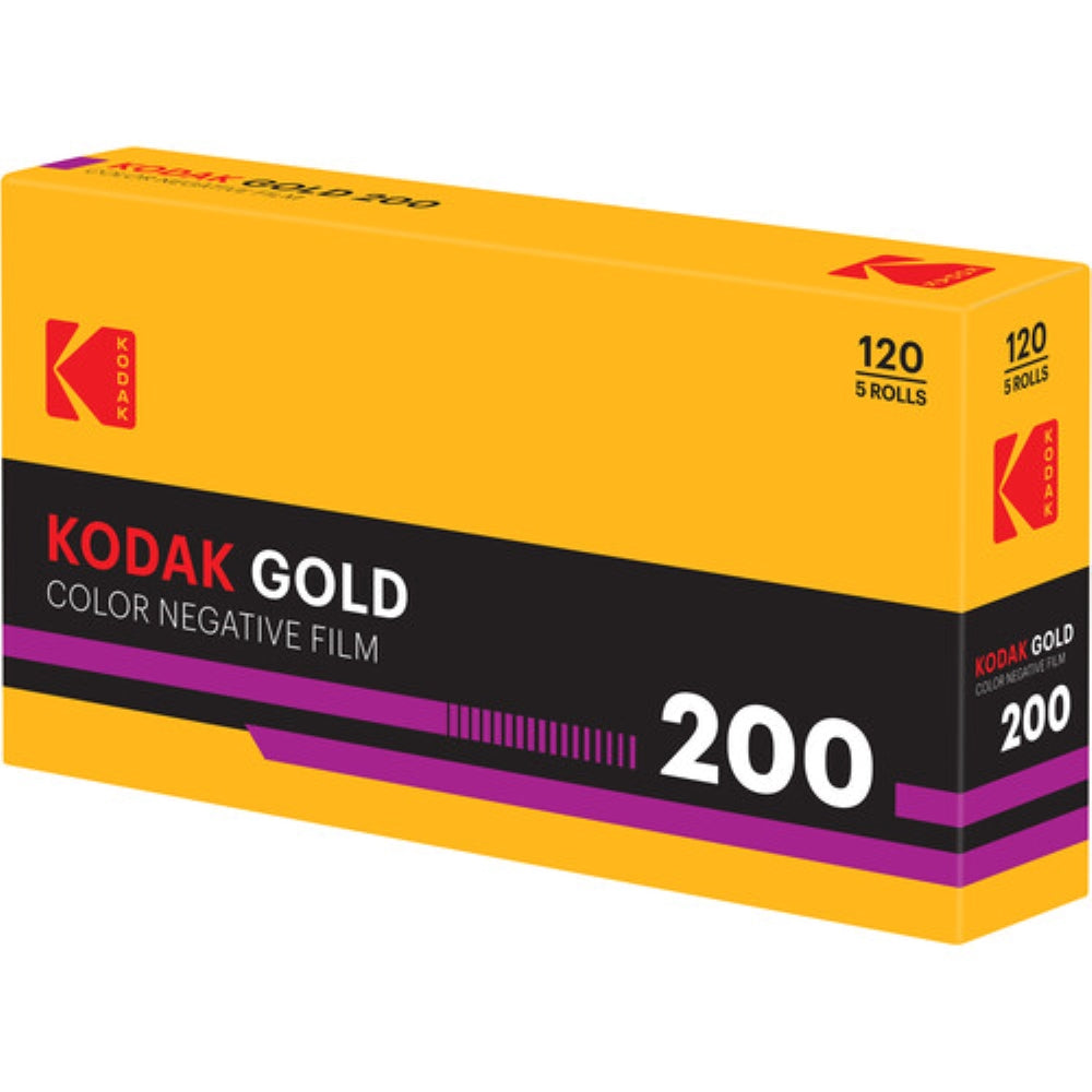 Kodak Eastman Gold 200 Color Negative Film | 120 Roll Film, 5-Pack