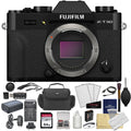 FUJIFILM X-T30 II Mirrorless Digital Camera | Body Only, Black + Cleaning Kit + Memory Card and Case + Screen Protectors + Camera Case + Memory Card Reader + Lens Cap Keeper + Spare Battery and Charger Bundle