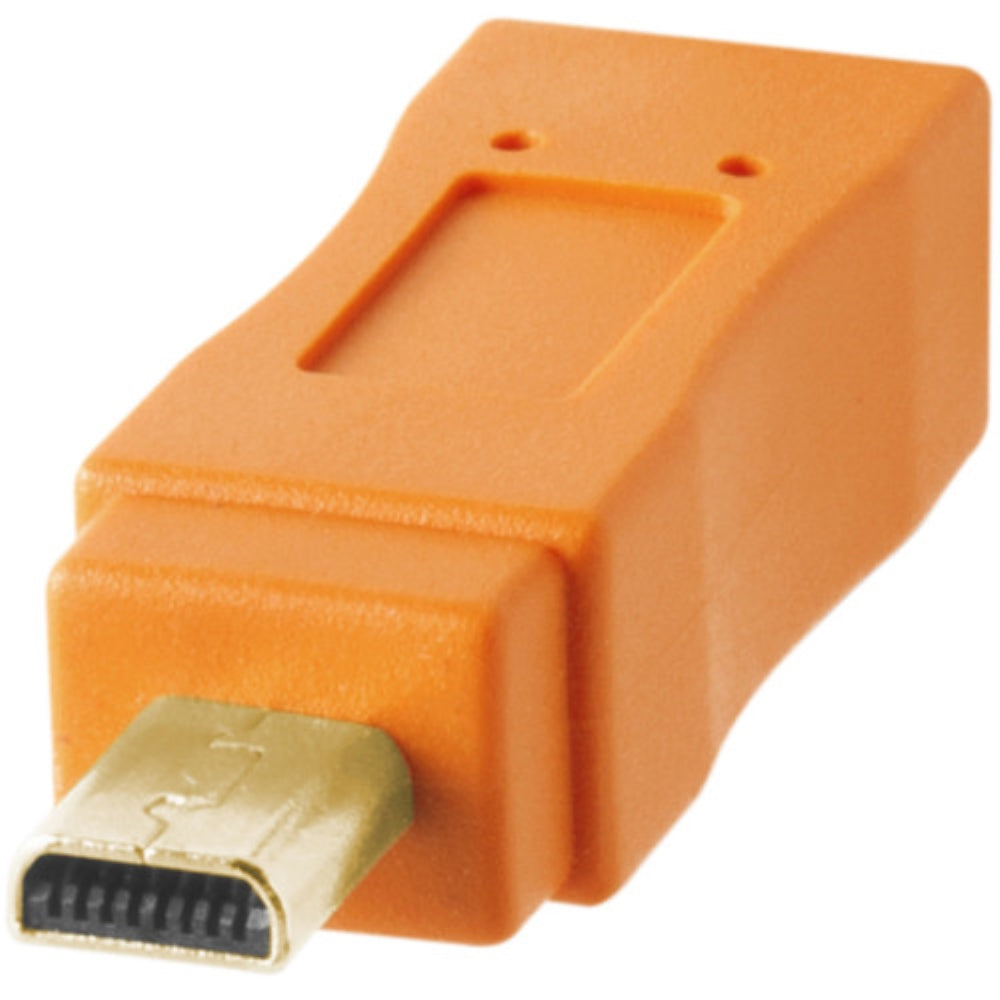 Tether Tools TetherPro USB 2.0 Type-A Male to Mini-B Male Cable | 15', Orange