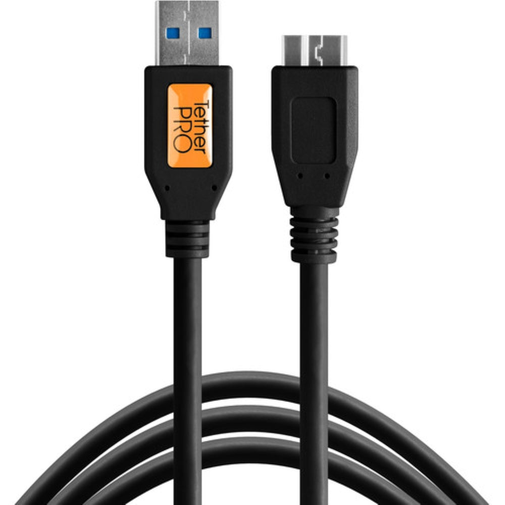 Tether Tools TetherPro USB 3.0 Male Type-A to USB 3.0 Micro-B Cable | 3', Black
