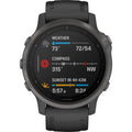 Garmin fenix 6S Multisport GPS Smartwatch | 42mm, Sapphire, Carbon Gray DLC / Black Band