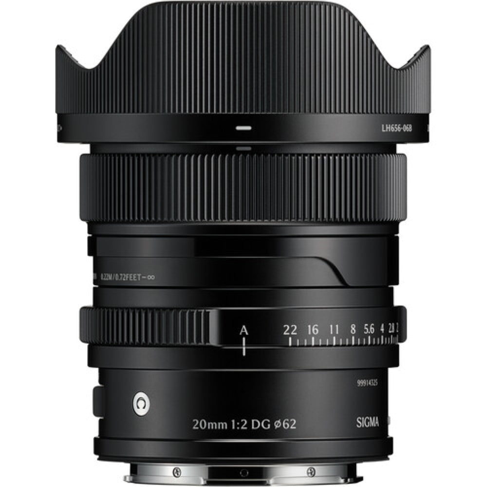 Sigma 20mm f/2 DG Contemporary Lens Compatible with L-Mount (Full Frame) Black Bundle with 62mm UV Filter + Lens Cap Keeper + Cleaning Kit + Cleaning Cloth (5 Items)