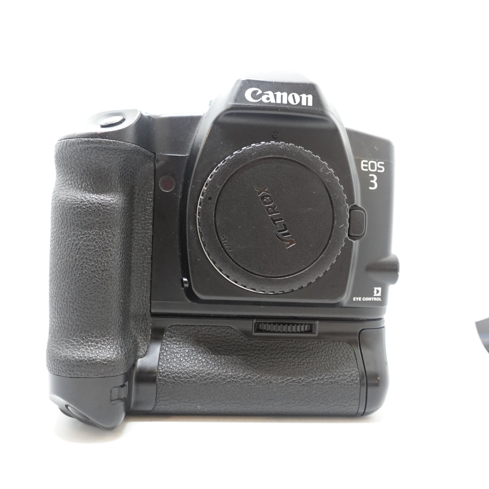 Used Canon EOS 3 w/ PB-E2 Power Drive Booster 35mm AF SLR Camera | Black | U9