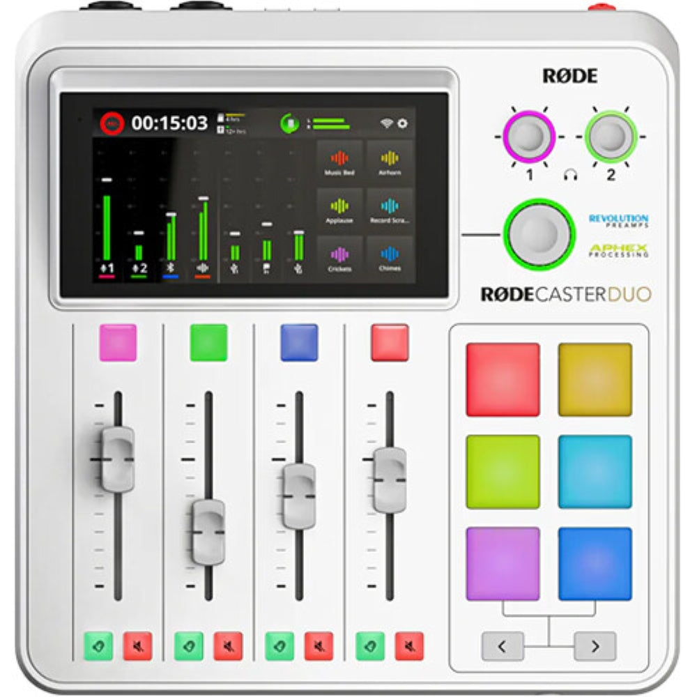 RODE RODECaster Duo Integrated Audio Production Studio | White