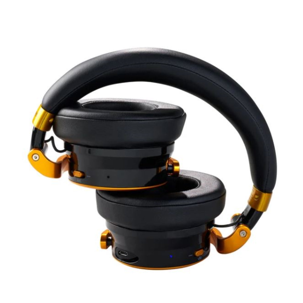 Meters OV-1-B-Connect Over-Ear Active Noise Canceling Bluetooth Headphones | Limited Edition Black & Gold