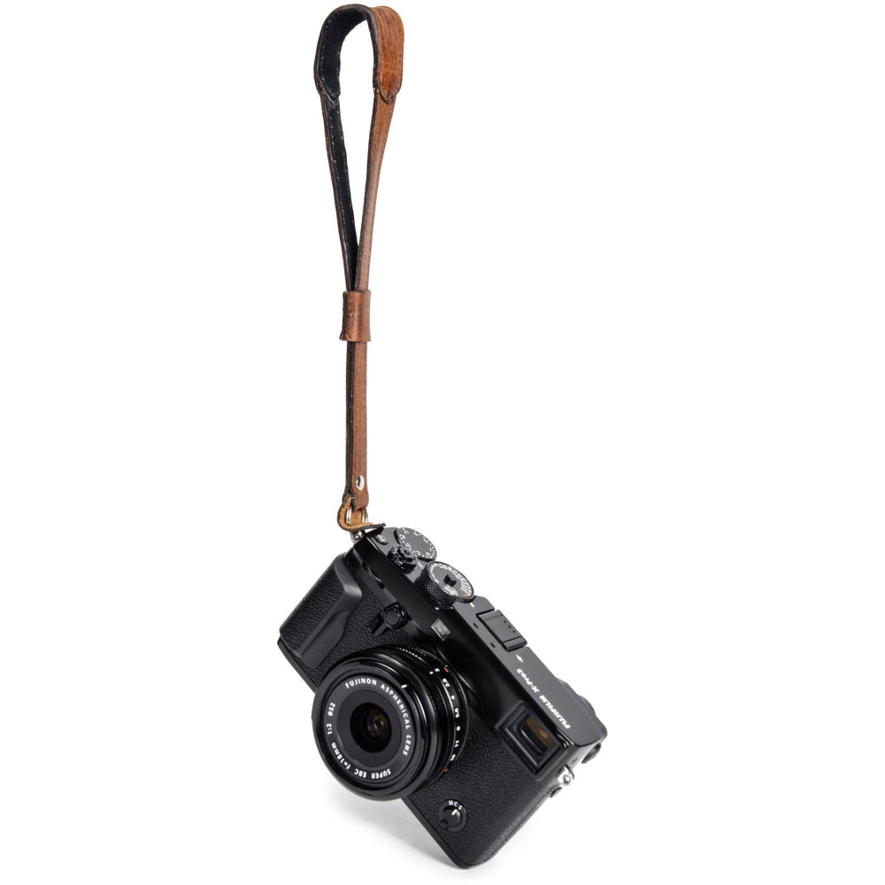 ONA Kyoto Leather Camera Wrist Strap | Antique Cognac