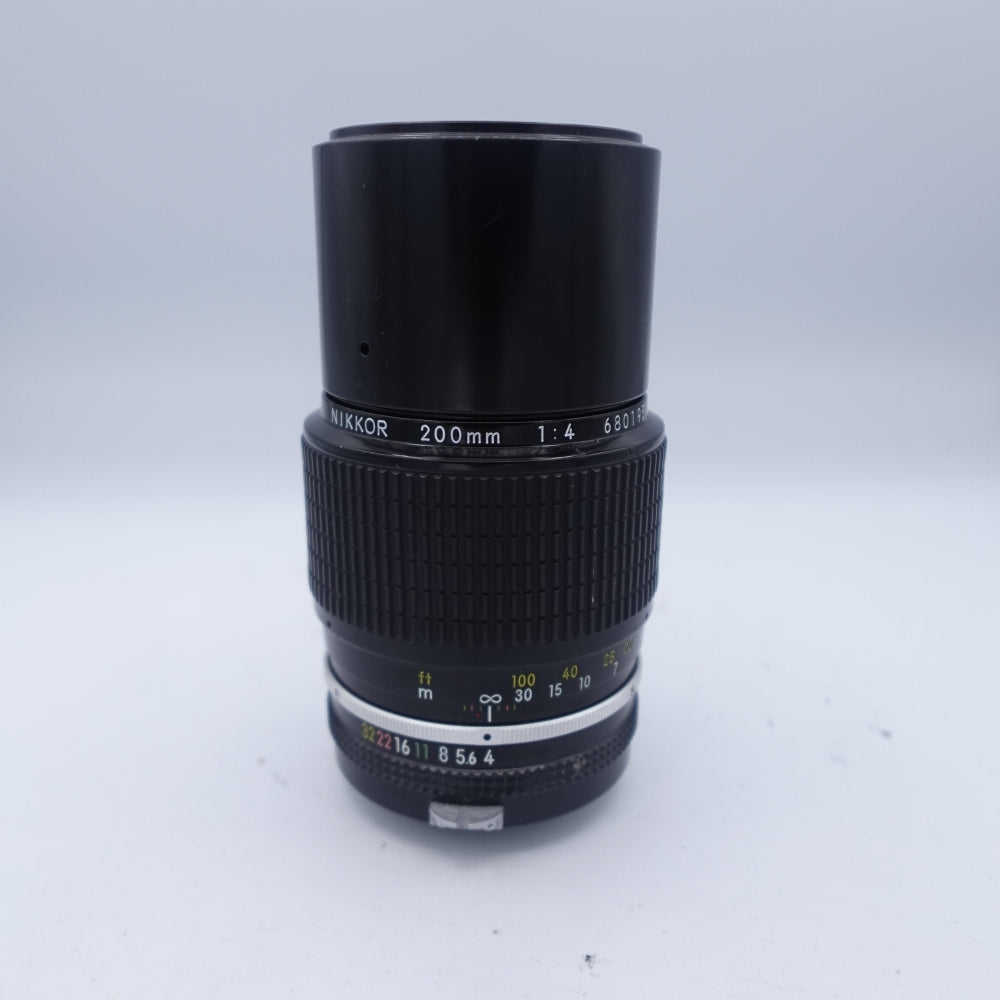 Used Nikon Nikkor 200mm f/4 Non-AI Lens | Black | U9
