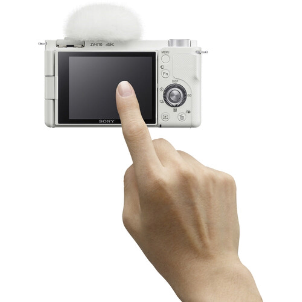 Sony ZV-E10 Mirrorless Camera with 16-50mm f/3.5-5.6 II Lens | White