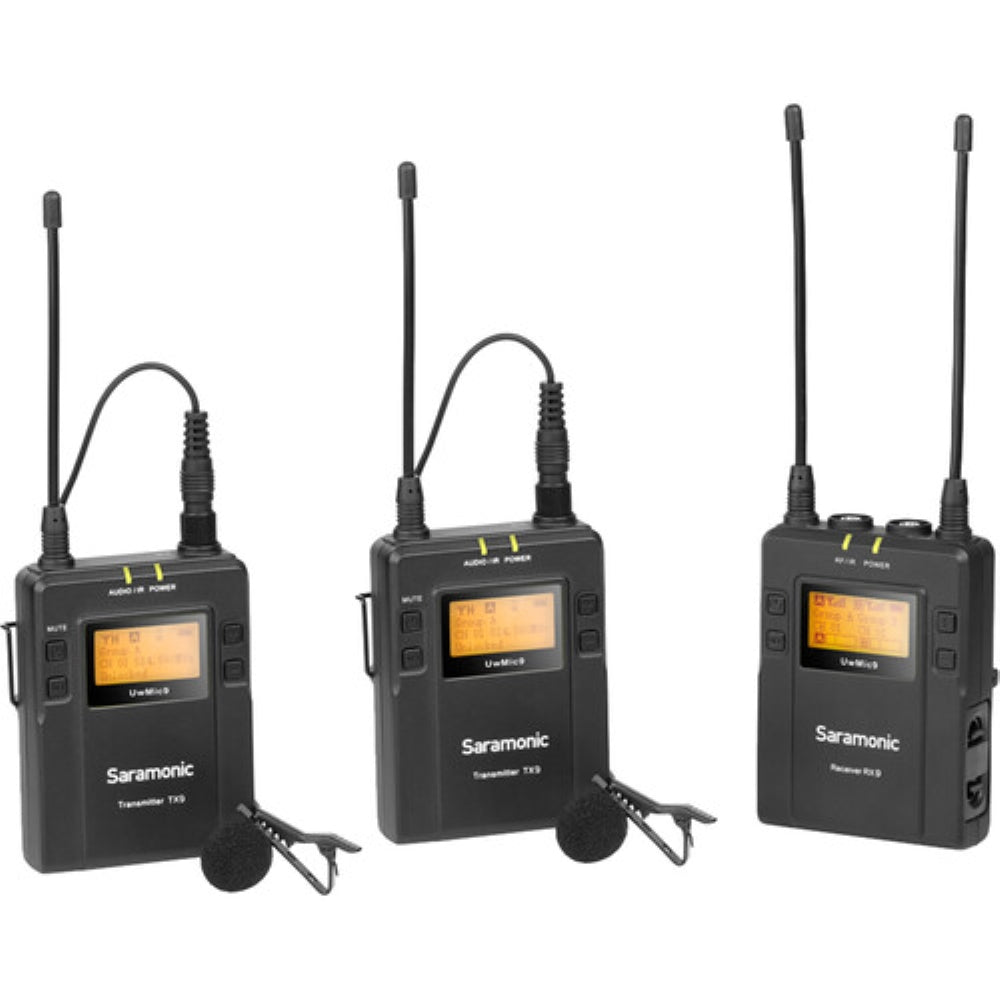 Saramonic UwMic9 2-Person Camera-Mount Wireless Omni Lavalier Microphone System | 514 to 596 MHz