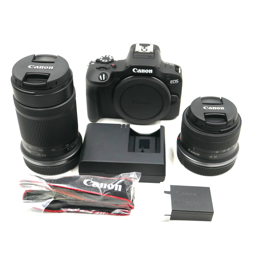 Canon EOS R100 Mirrorless Camera with 18-45mm and 55-210mm Lenses Kit **OPEN BOX**