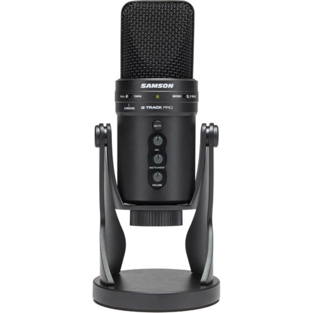 Samson G-Track Pro USB Microphone with Built-In Audio Interface | Black