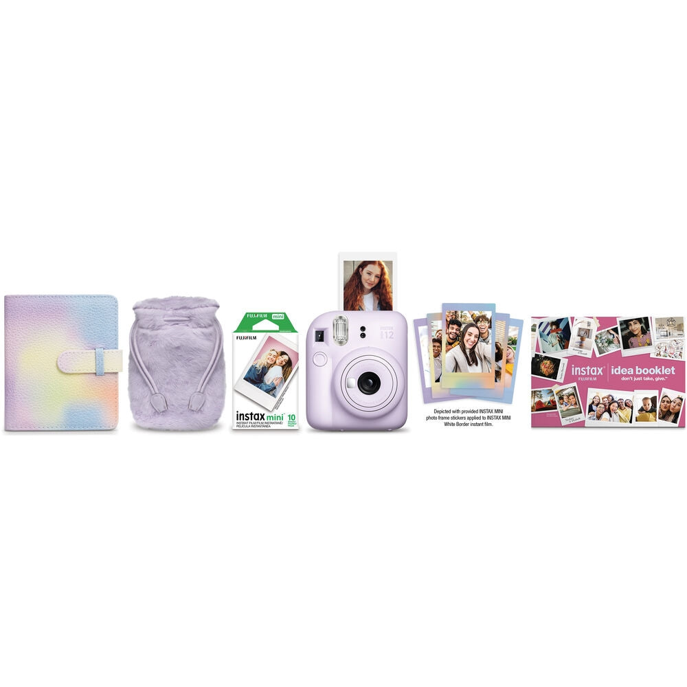 FUJIFILM INSTAX MINI 12 Instant Film Holiday Camera Bundle | Lilac Purple