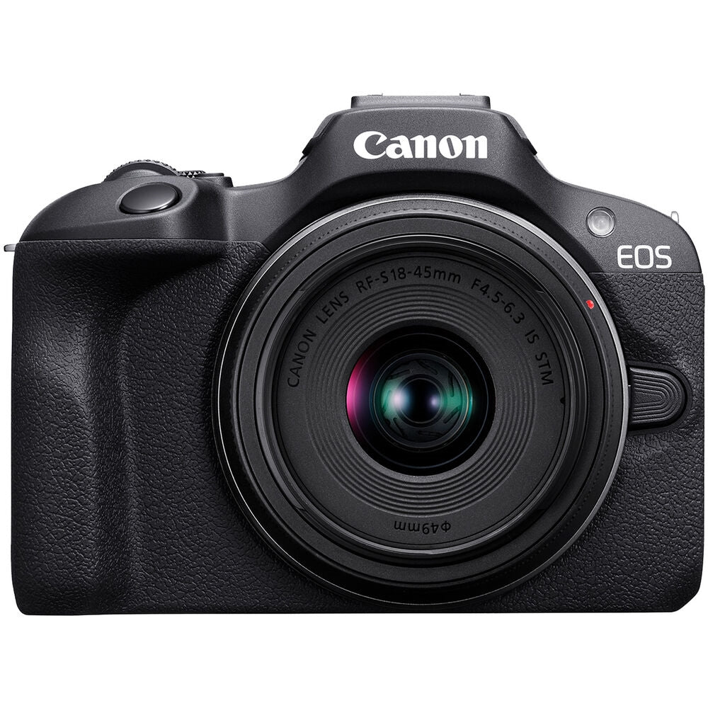 Canon EOS R100 Mirrorless Camera with 18-45mm and 55-210mm Lenses Bundled with 64GB Memory Card & Camera Bag (3 Items)