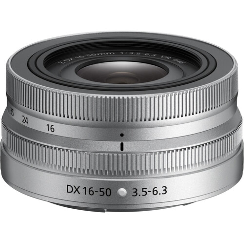 Nikon NIKKOR Z DX 16-50mm f/3.5-6.3 VR Lens | Silver