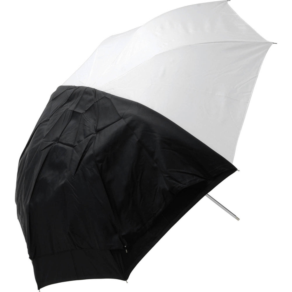 Westcott White Satin Collapsible Umbrella w/ Removable Black Cover | 43"