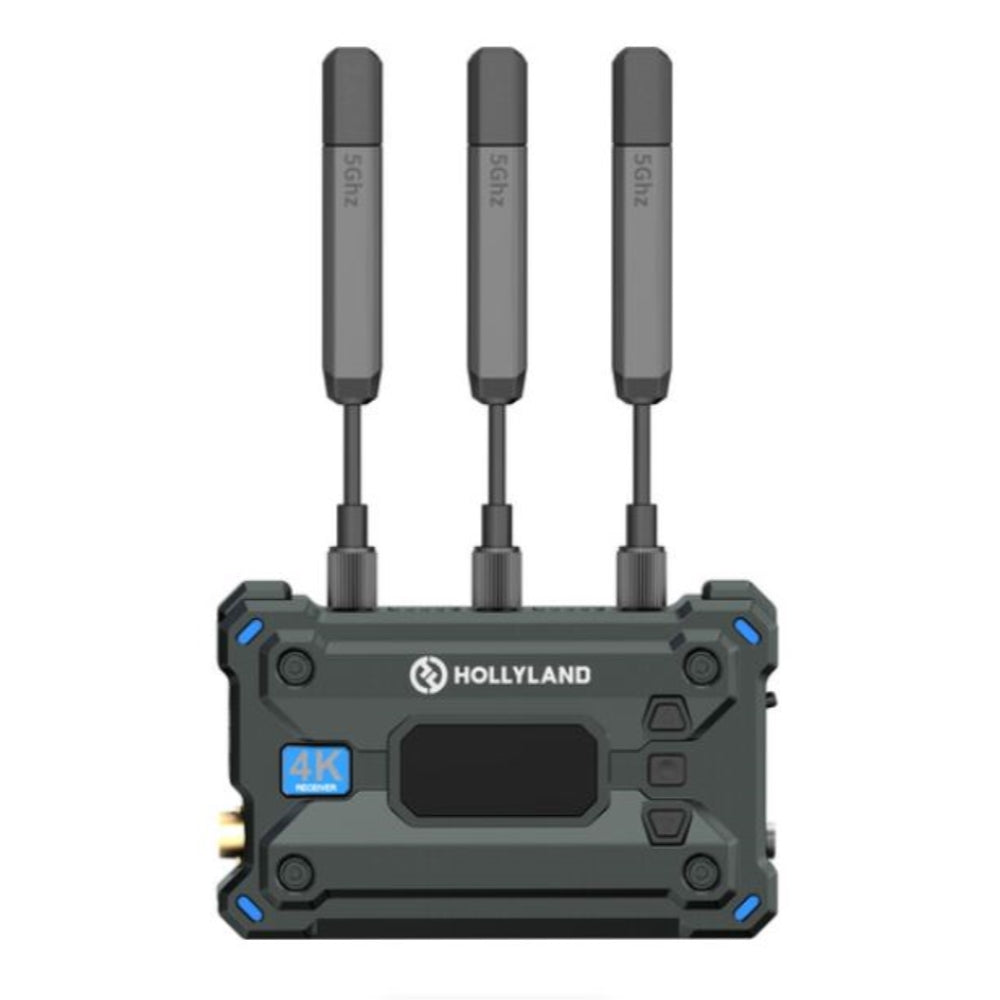 Hollyland Pyro 5 Video Transmission and Monitoring Kit Bundle with Headphones + HDMI Cable + Battery + Battery Charger + Cleaning Cloth (6 Items)