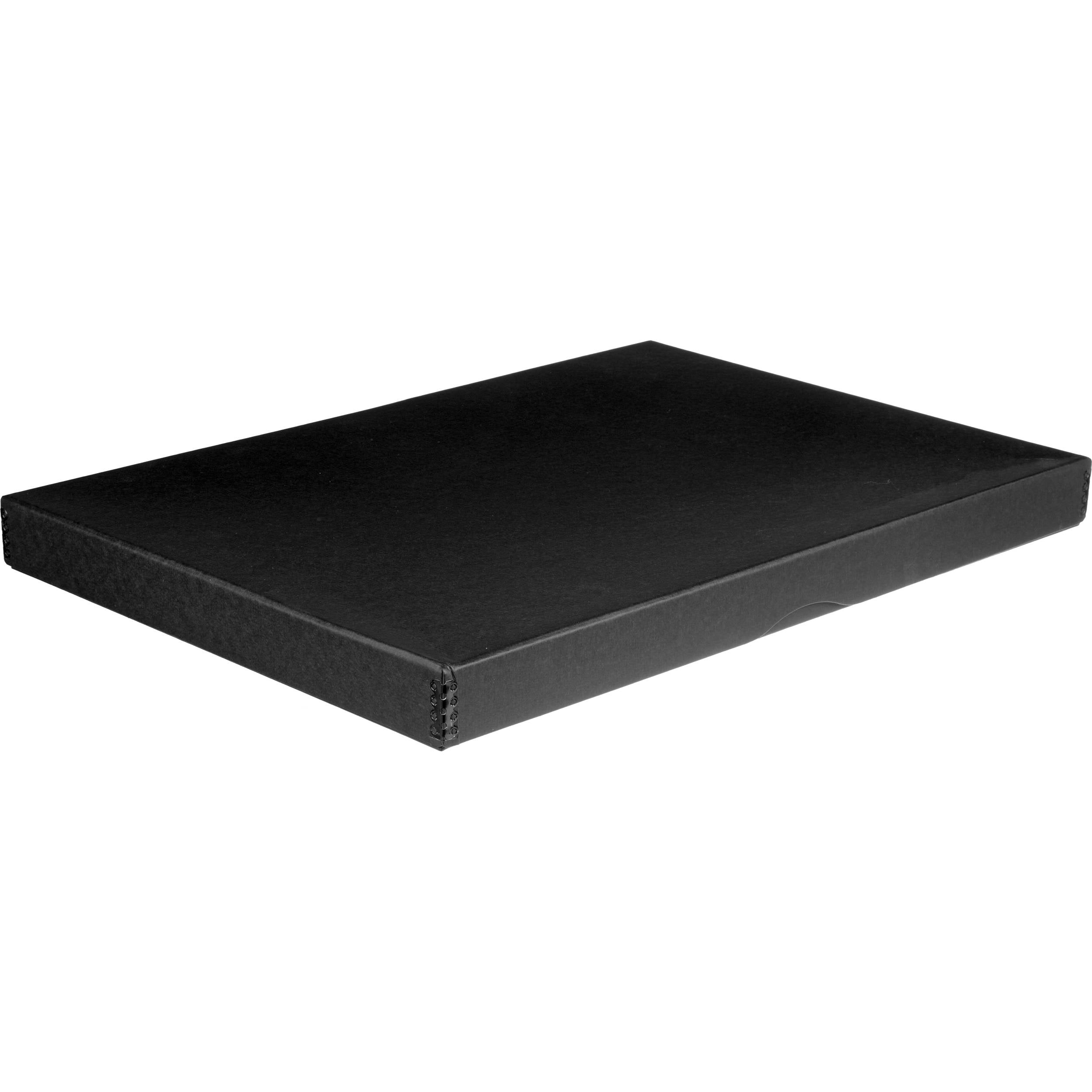 Archival Methods 01-117 Drop Front Archival Storage Box | 16.5 x 20.5 x 1.5", Black