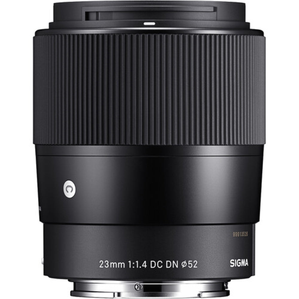 Sigma 23mm f/1.4 DC DN Contemporary Lens Compatible with Canon RF Mount (APS-C) Bundle with UV Filter + Lens Cap Keeper + Deluxe Cleaning Kit + Cleaning Cloth (5 Items)