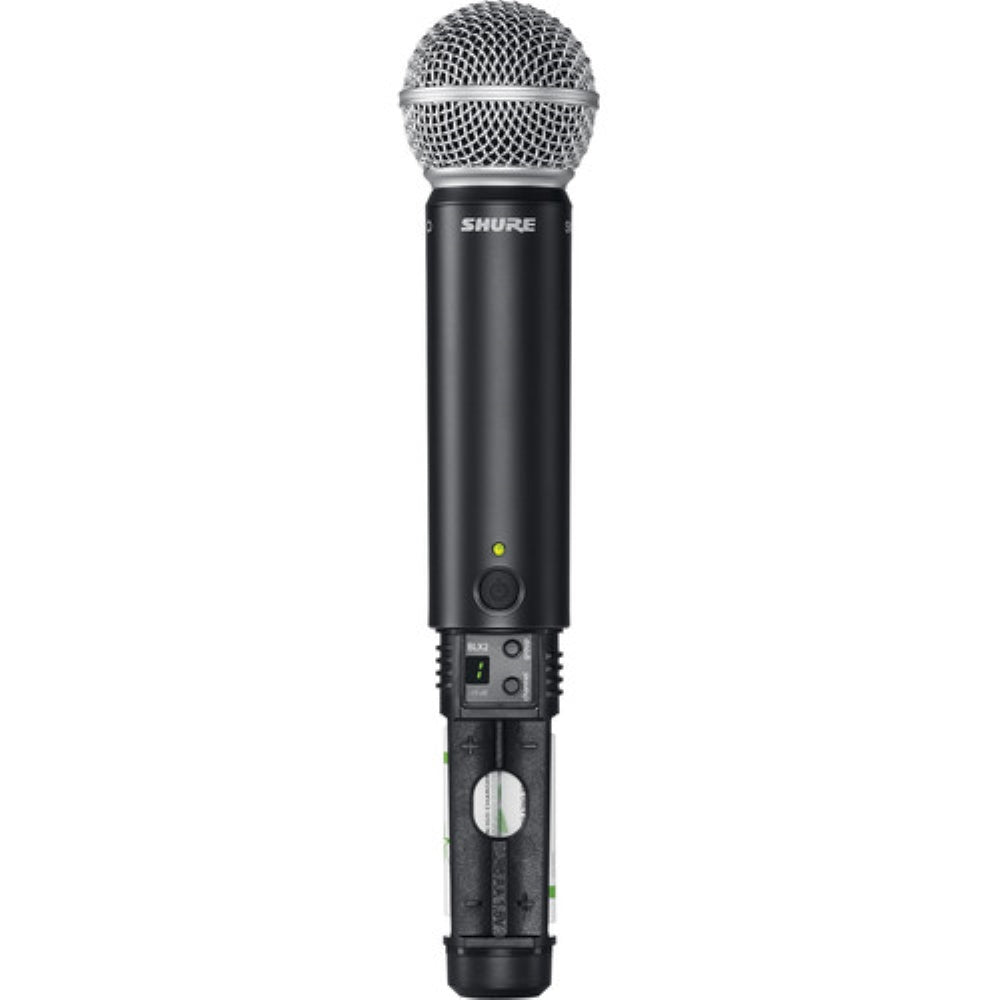 Shure BLX288/SM58 Dual-Channel Wireless Handheld Microphone System with SM58 Capsules | H9: 512 to 542 MHz