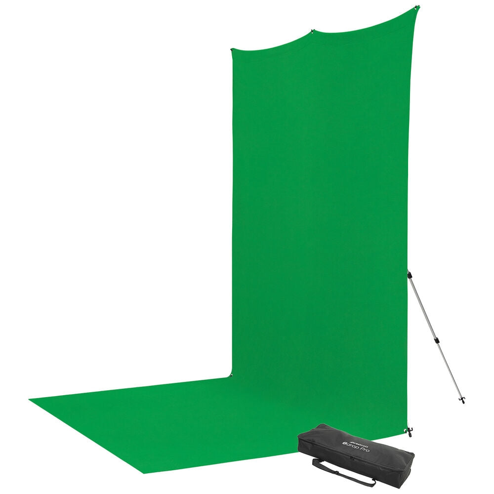 Westcott X-Drop Pro Water-Resistant Backdrop Sweep Kit | Chroma-Key Green, 8 x 13'