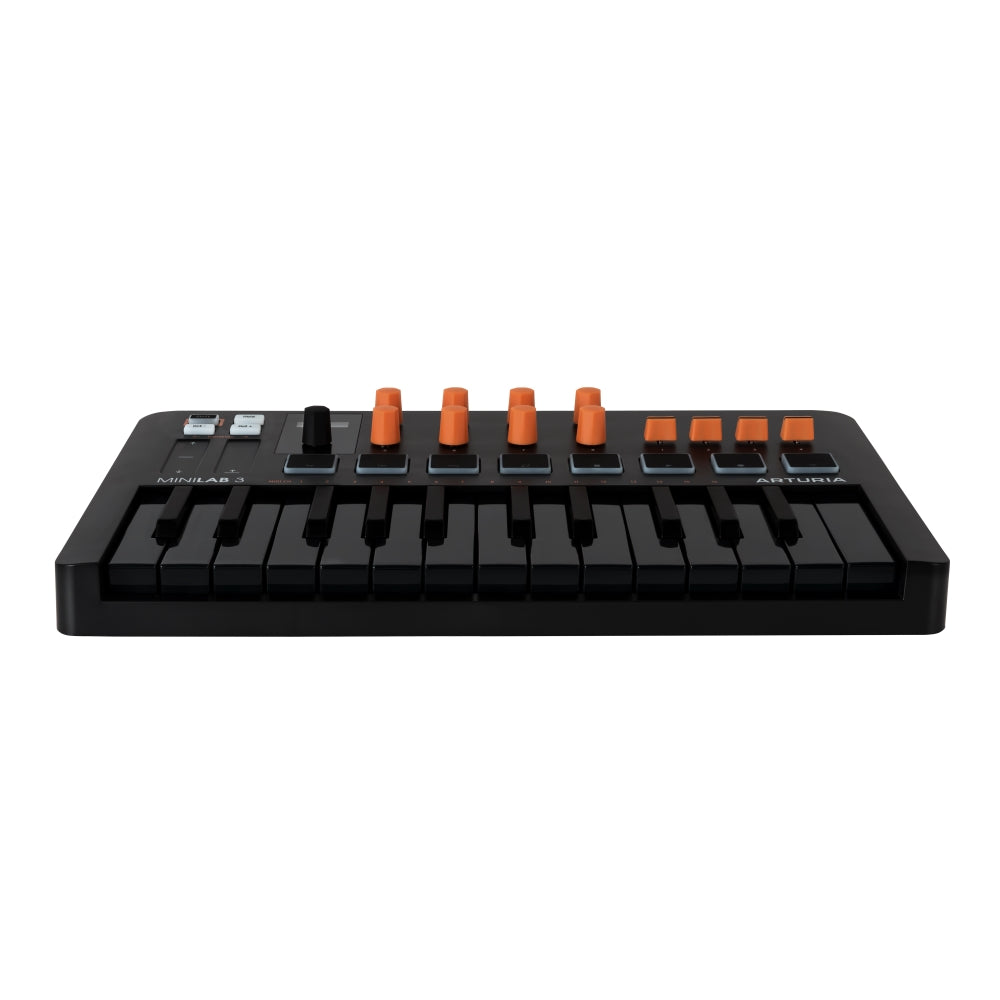 Arturia MiniLab 3 Compact MIDI Keyboard and Pad Controller | Orange and Black