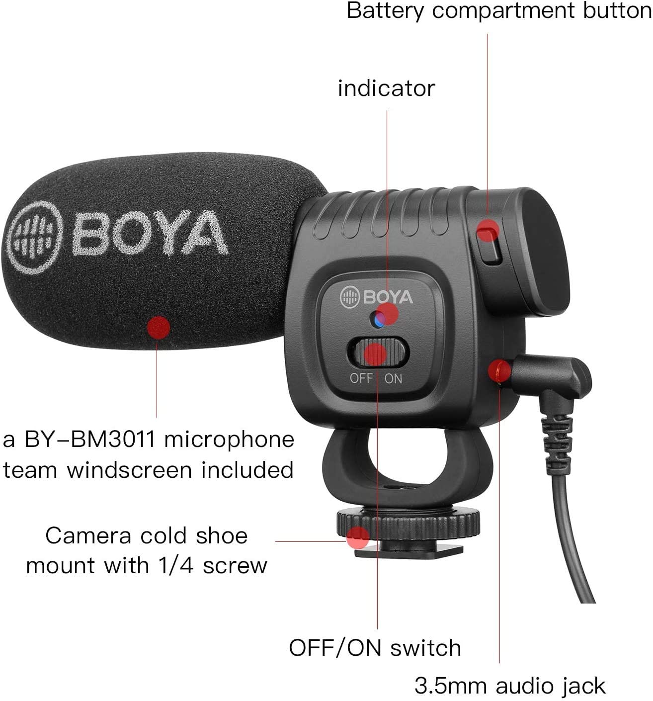 Boya BM3011 Cardioid Condenser Video Microphone for Smartphones and PC