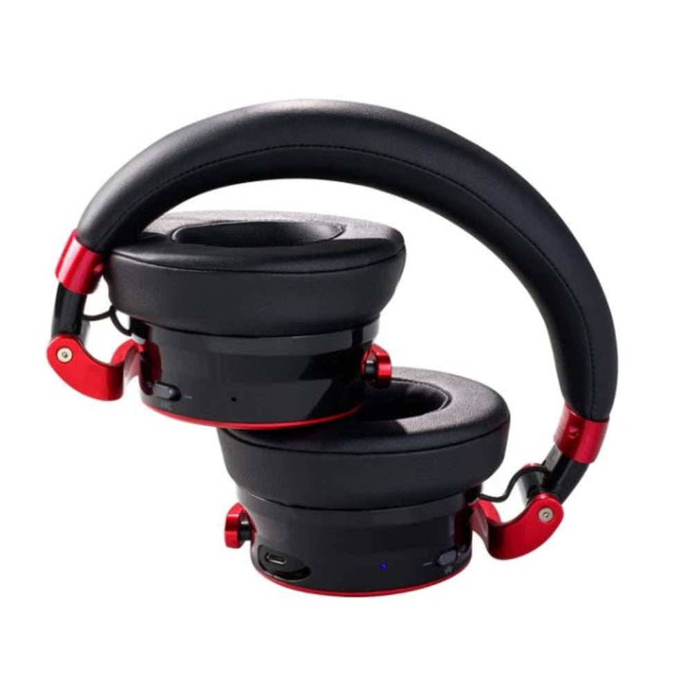 Meters OV-1-B-Connect Over-Ear Active Noise Canceling Bluetooth Headphones | Limited Edition Black & Red