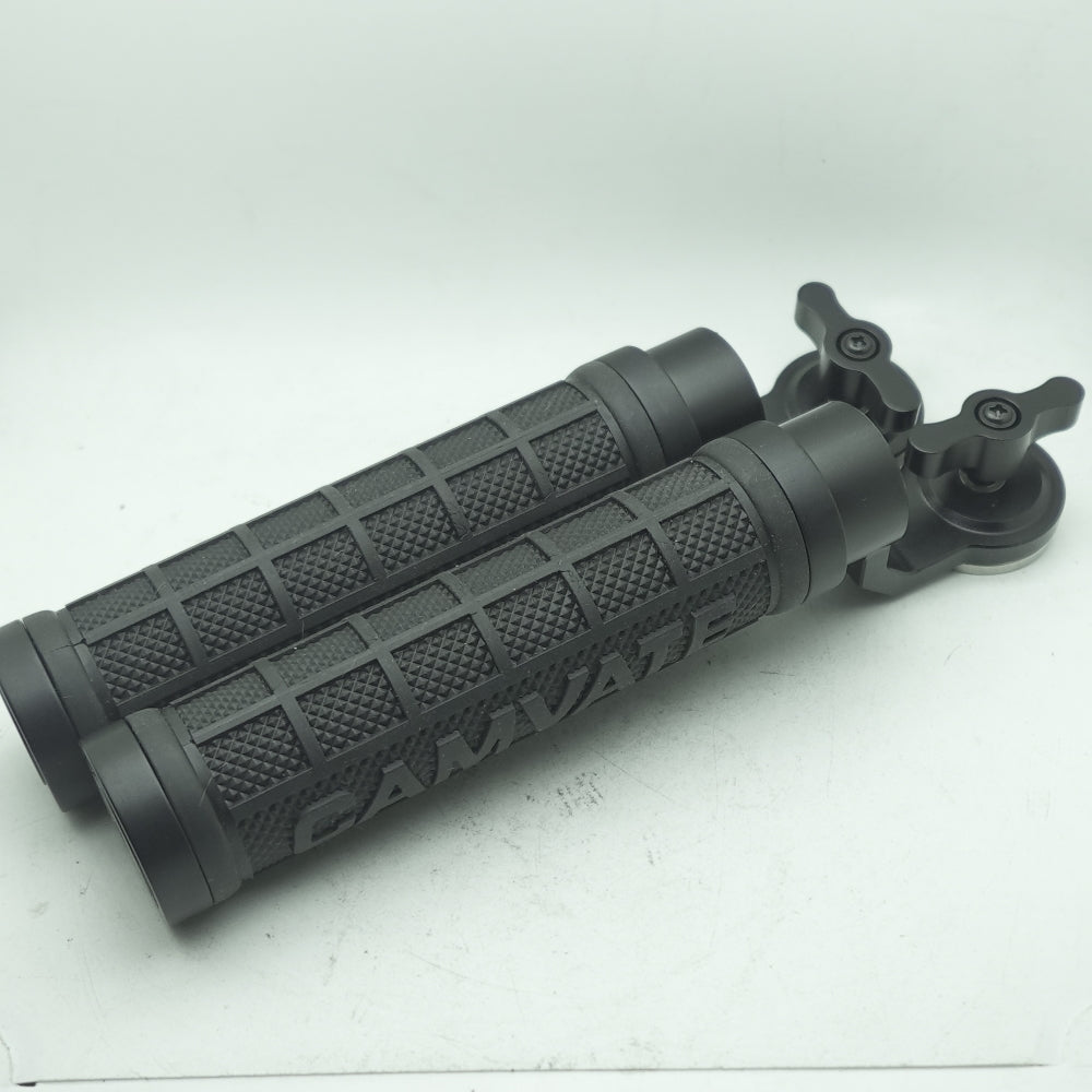 Used CAMVATE Rosette Mount Rubberized Handgrips (Pair) | Black | U8