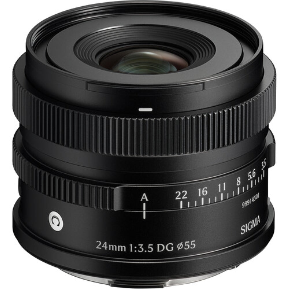 Sigma 24mm f/3.5 DG Contemporary Lens Black Compatible with L-Mount (Full Frame) Bundle with 55mm UV Filter + Lens Cap Keeper + Cleaning Kit + Cleaning Cloth (5 Items)