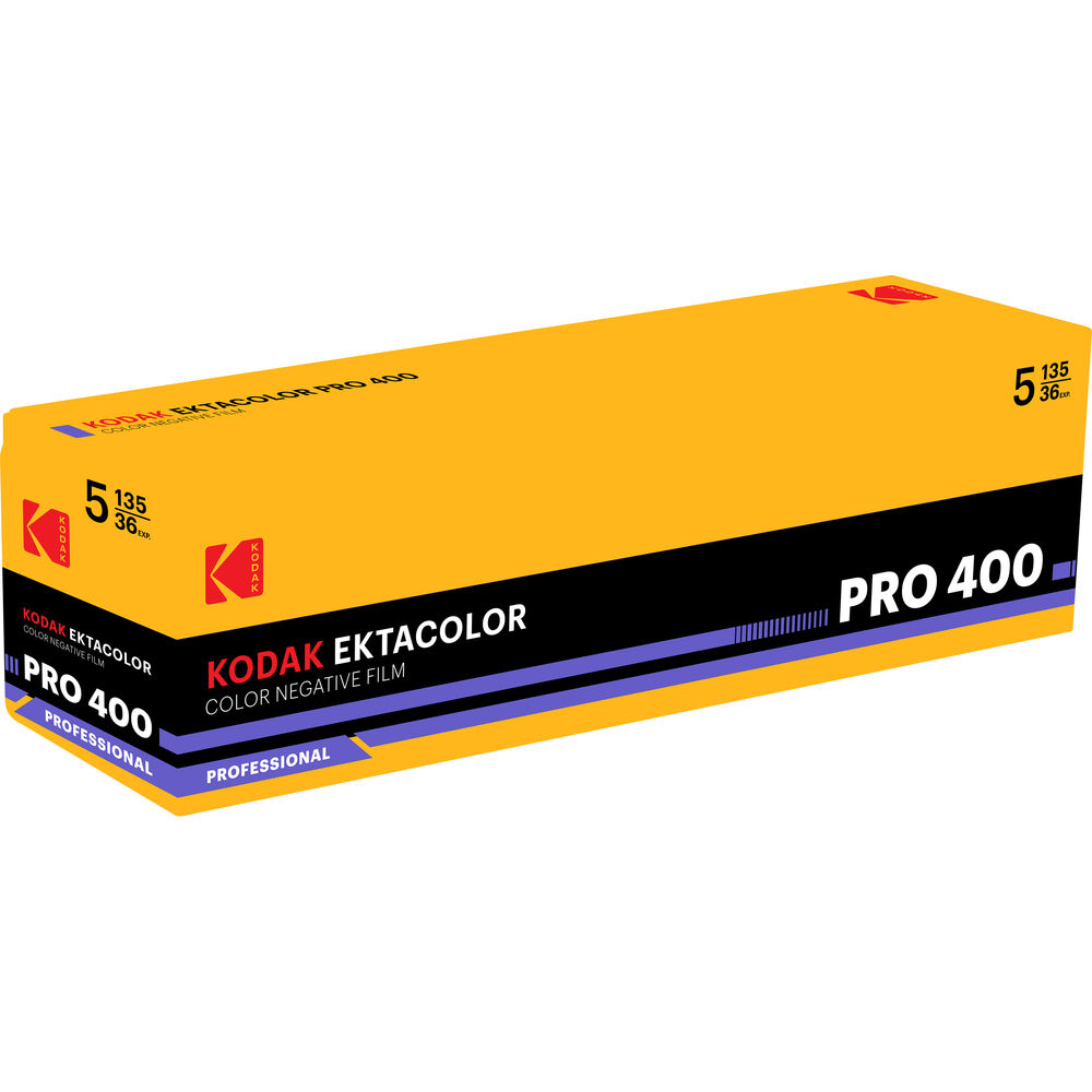 Kodak Ektacolor Pro 400 Color Negative Film | 35mm Roll Film, 36 Exposures, 5-Pack