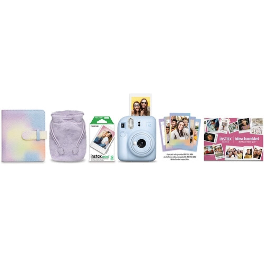 FUJIFILM INSTAX MINI 12 Instant Film Holiday Camera Bundle | Pastel Blue