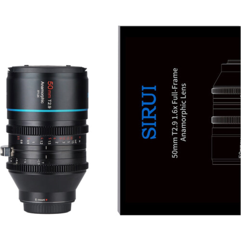 Sirui 50mm T2.9 Full Frame 1.6x Anamorphic Lens | Sony E