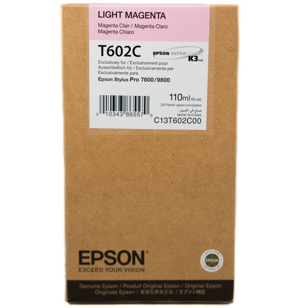 Epson T603C00 Light Magenta UltraChrome K3 Ink Cartridge | 220 ml