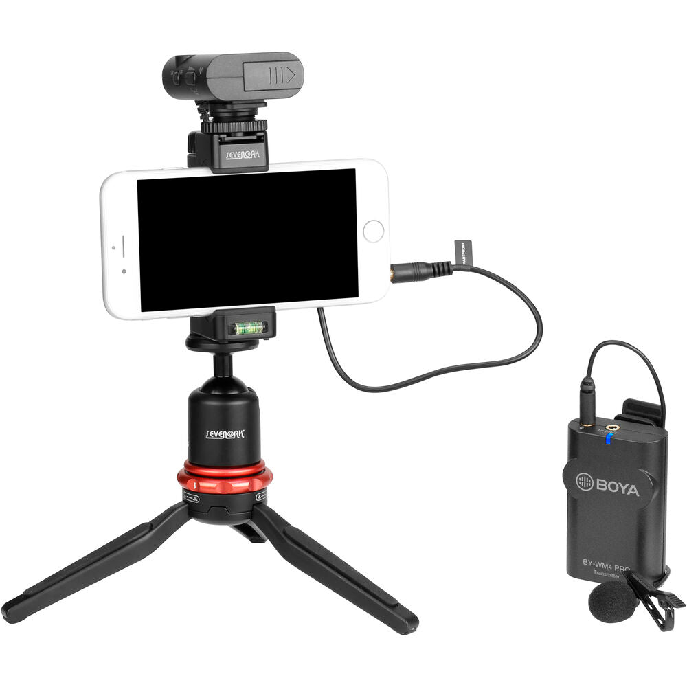 BOYA BY-WM4 PRO-K1 Digital Camera-Mount Wireless Omni Lavalier Microphone System | 2.4 GHz