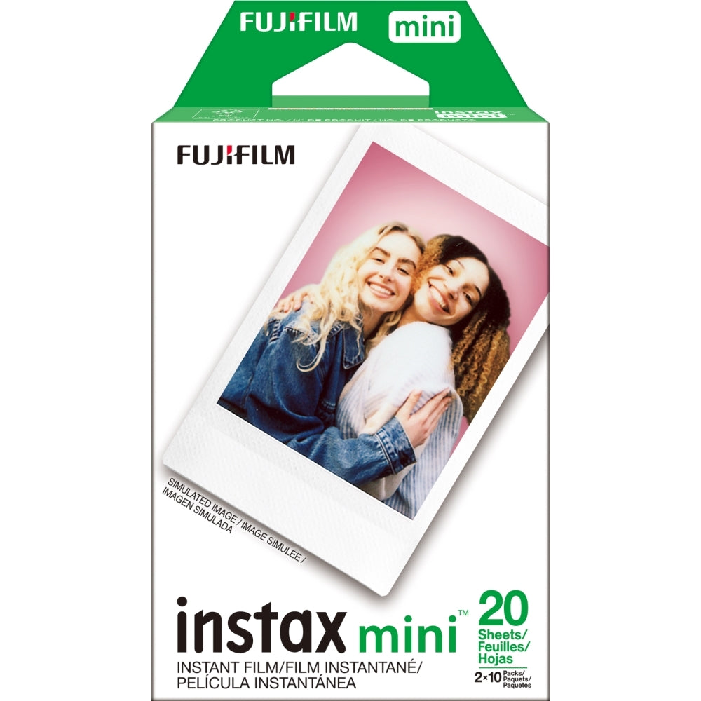 FUJIFILM INSTAX Mini 41 Instant Camera Bundle with Instax Mini Film | 20 Exposures + 4 Pack AA Batteries + Mini Album, Borders, Stickers & Clips + Cleaning Cloth (5 Items)