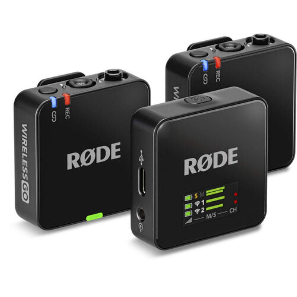 RODE Wireless GO (Gen 3) 2-Person Compact Digital Wireless Microphone System/Recorder | 2.4 GHz, Black  -U9