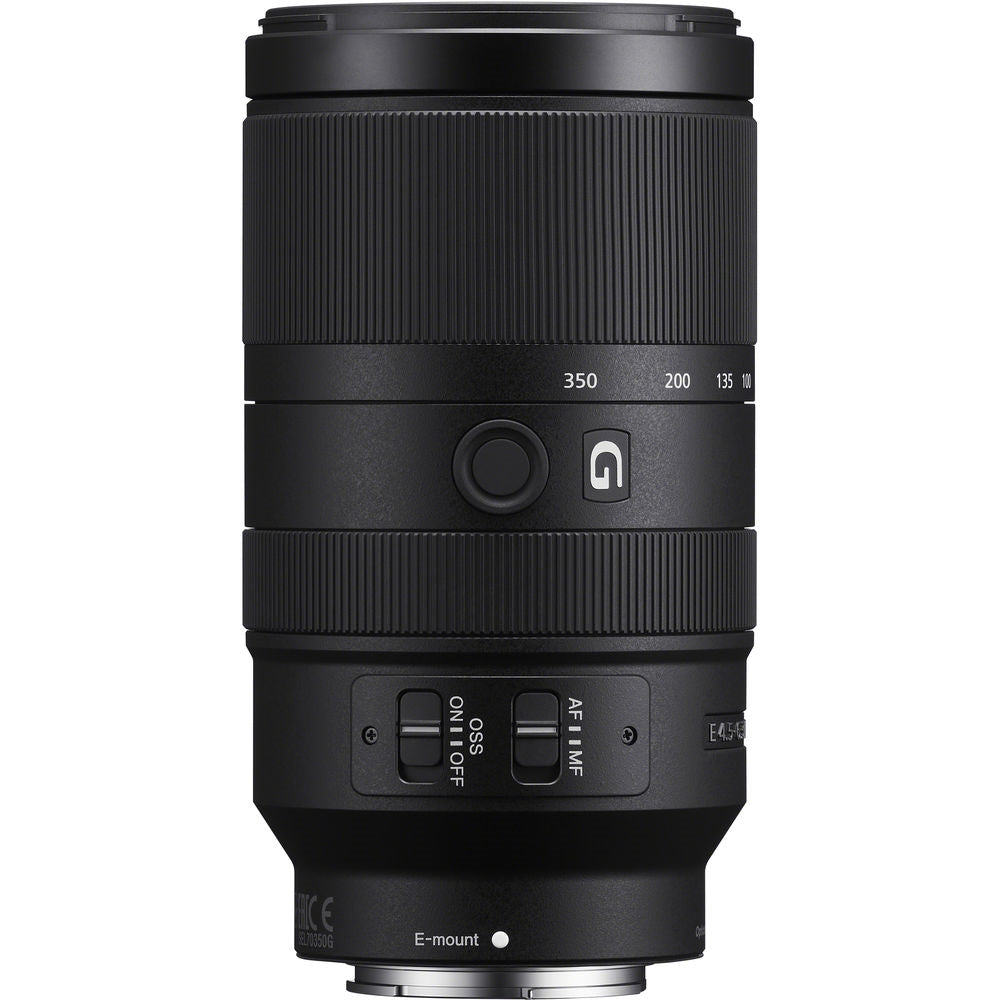 Sony E 70-350mm f/4.5-6.3 G OSS Lens Compatible with Sony E Mount Bundled with 67mm UV Filter + Lens Cap Keeper + Deluxe Cleaning Kit - Blower, Lens Pen, Brush & Case + Microfiber Cleaning Cloth (5 Items)