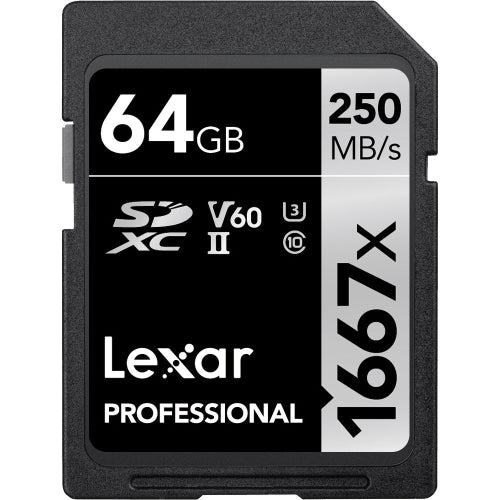 Lexar 64GB Professional 1667x UHS-II SDXC Memory Card