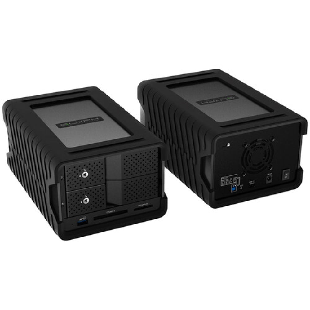 Glyph Technologies 16TB Blackbox PRO RAID 2-Bay RAID Array with Card Reader & USB Hub | 2 x 8TB, USB-C 3.2 Gen 2