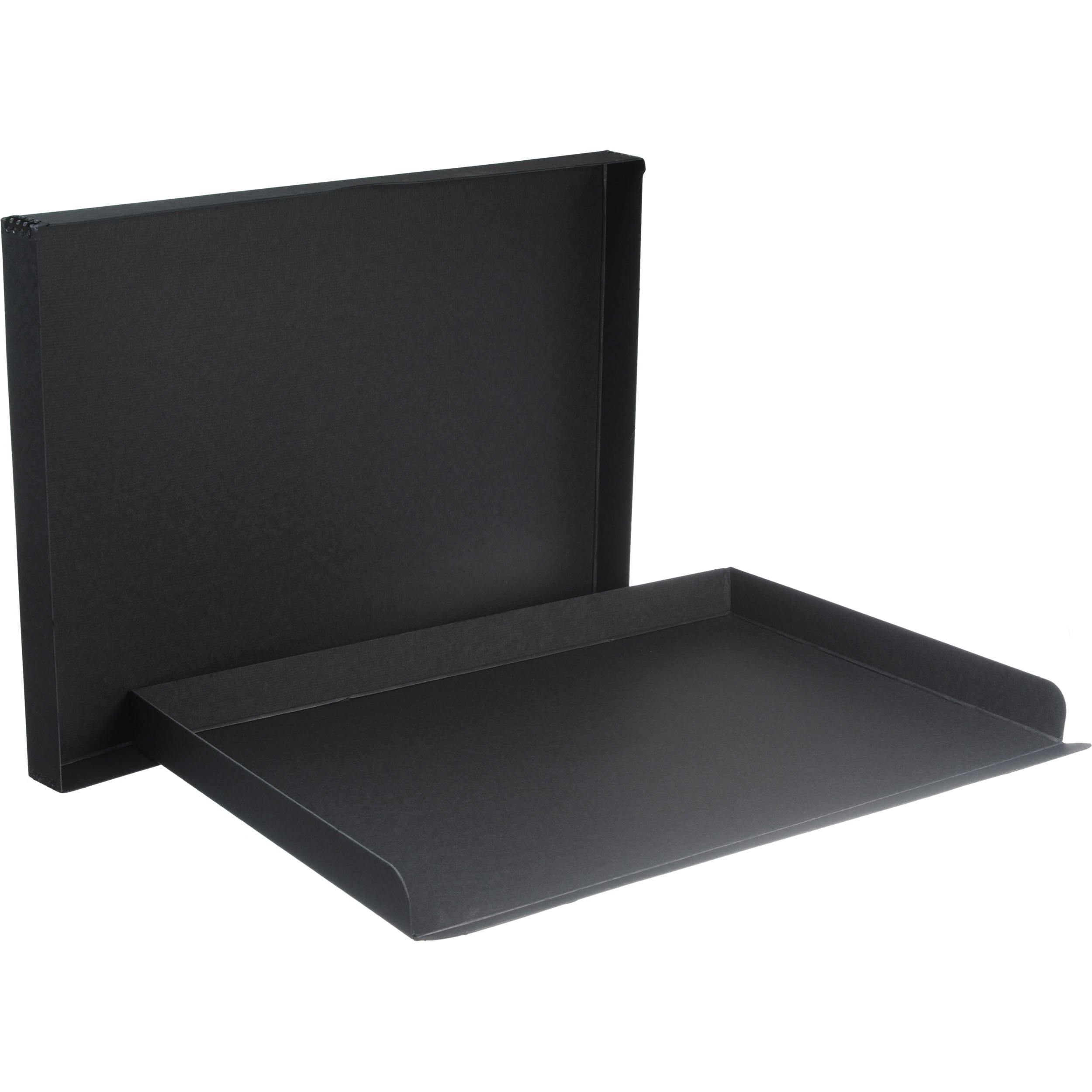 Archival Methods 01-113 Drop Front Archival Storage Box | 11.75 x 15 x 1.5", Black