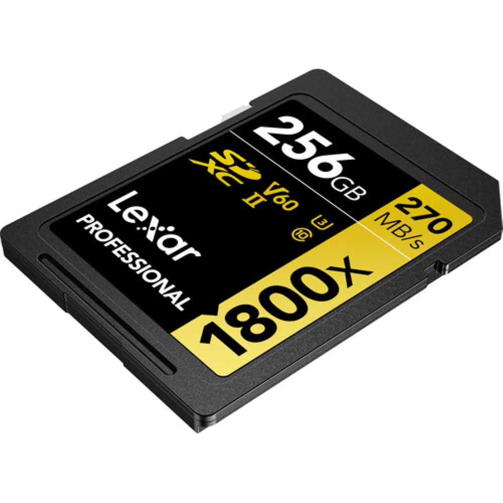 Lexar 256GB Professional 1800x UHS-II SDXC Memory Card | GOLD Series