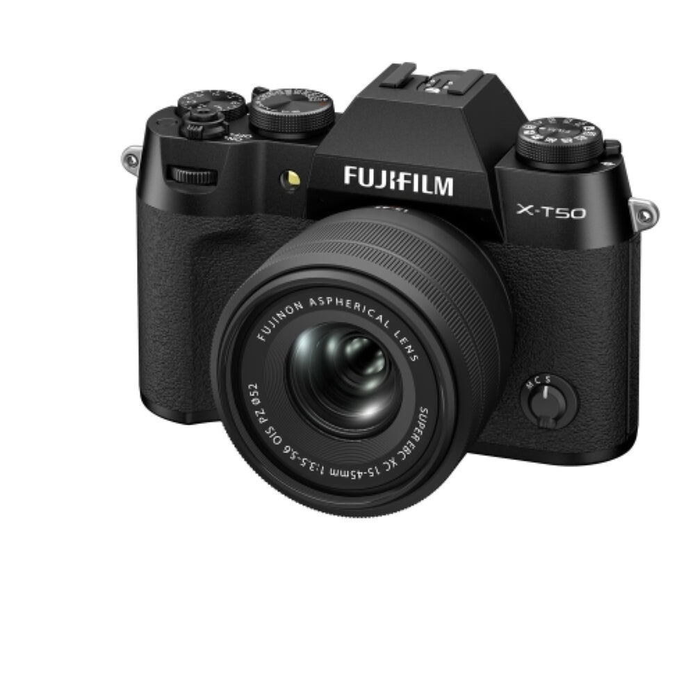 Fujifilm X-T50 Mirrorless Camera w/ XC 15-45mm f/3.5-5.6 OIS PZ Lens | Black