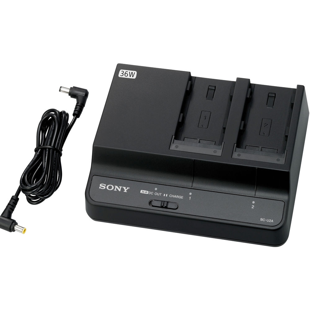 Sony BC-U2A Dual-Bay Battery Charger / AC Adapter for BP-U90, U60, U60T, U30