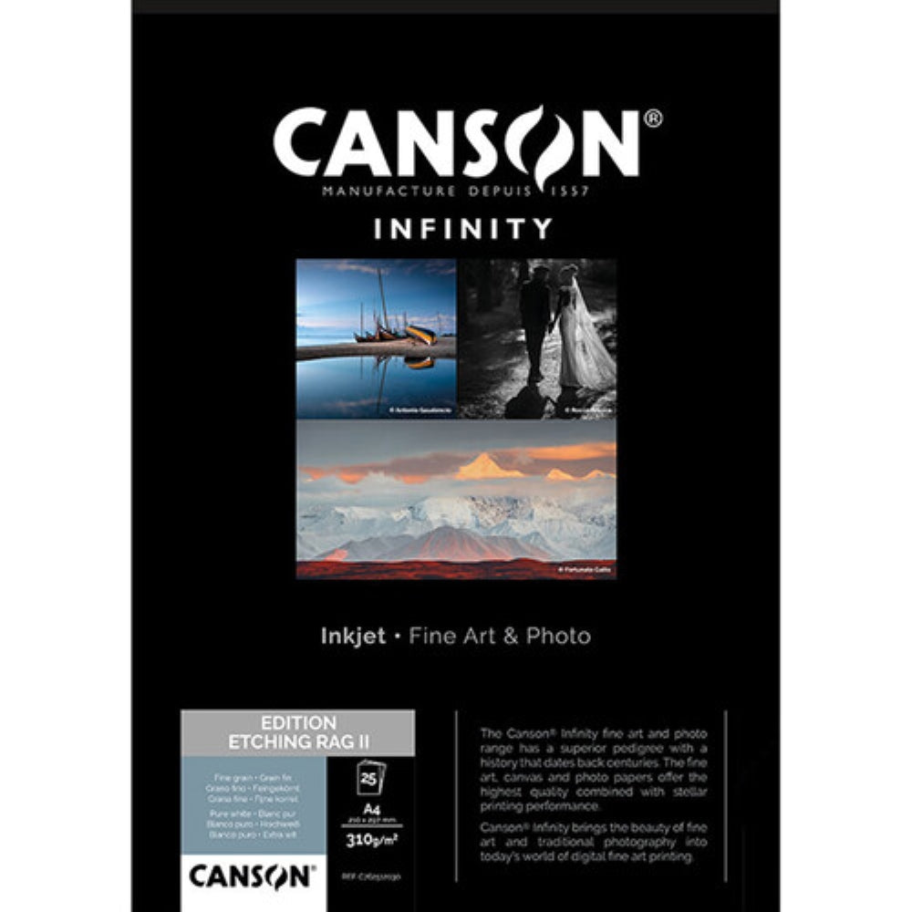 Canson Infinity Edition Etching Rag II Paper | 8.5 x 11", 25 Sheets